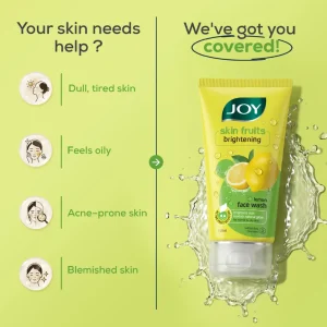 Joy Skin Fruits Lemon Brightening  For Oily Skin with Vitamin C Face Wash (300 ml)