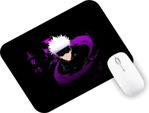 Gdgift Gojo satoru Anime Mousepad Rubber Base with Anti Skid Surface Non Slip Base Mousepad (Multicolor)