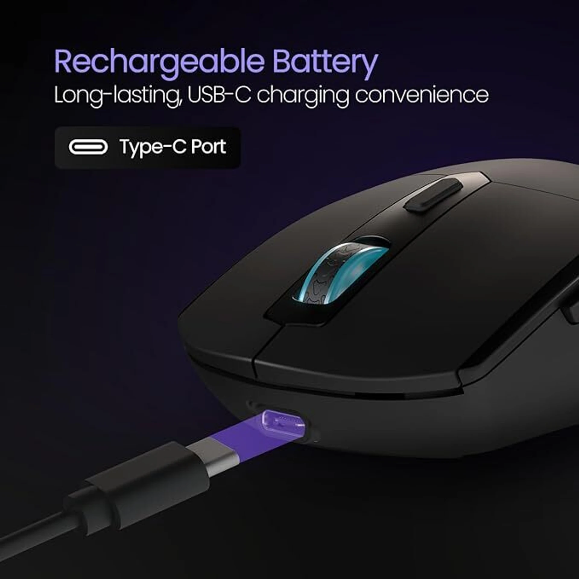 Portronics Toad One Ambidextrous Optical Mouse Rechargeable
